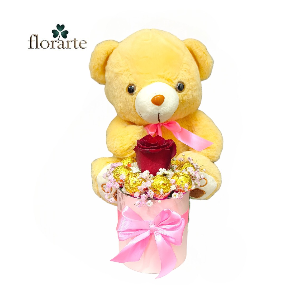 1 . - 2026-07-11T163859.551 Box Cilindro 1 Rosa + Bombones + Peluche - Imagen 1