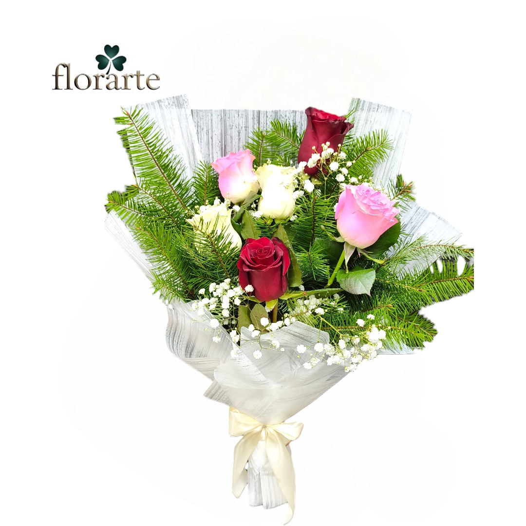 1 . - 2026-07-25T222932.980 Ramo 6 Rosas Surtidas - Imagen 1