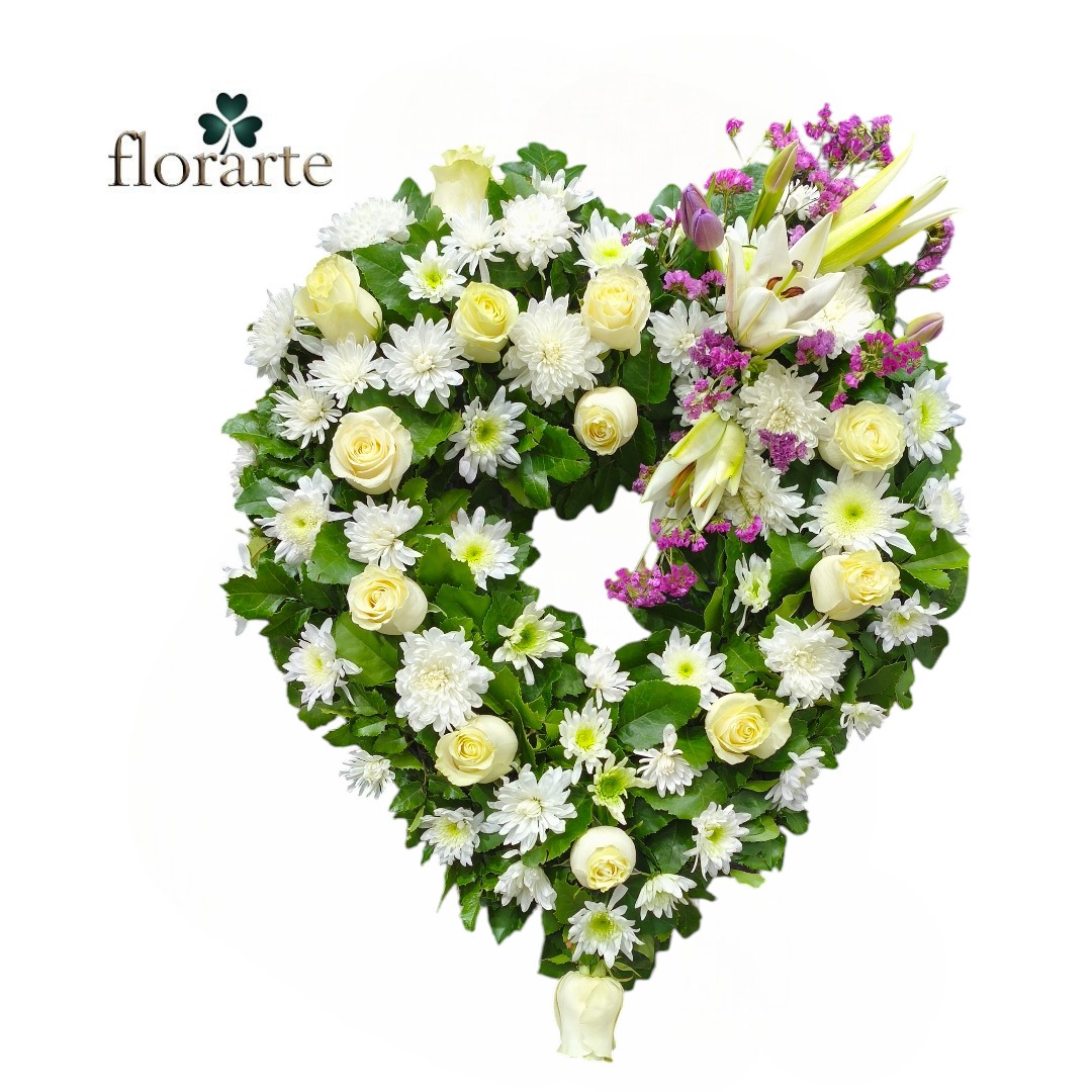 1 . (93) Corazón 13 Rosas + Lirio + Maule + Statice - Imagen 1