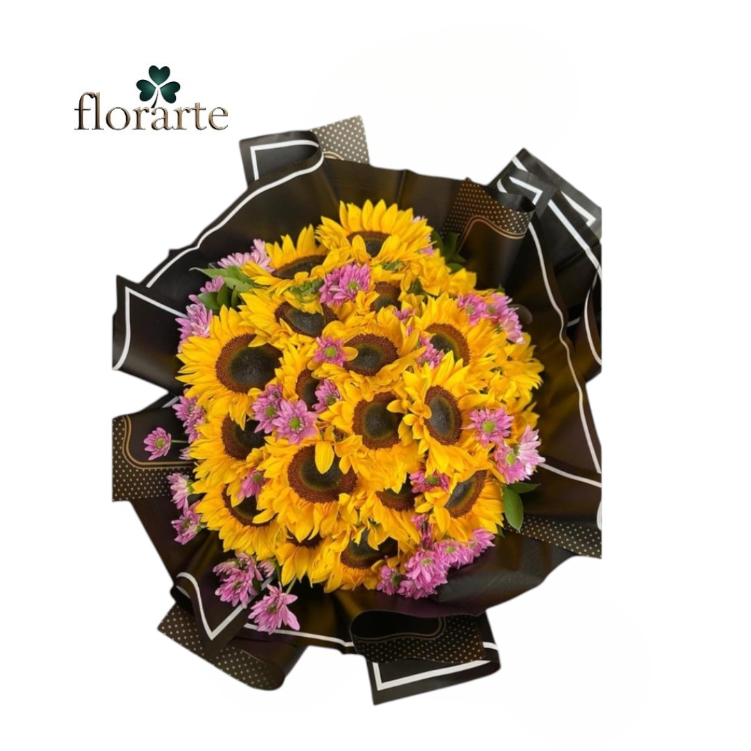 105 Ramo Buchón 18 Girasoles + Margaritas - Imagen 1