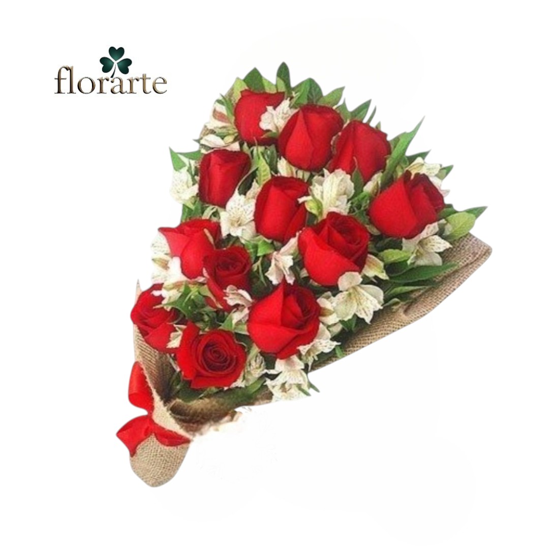 203 Ramo 12 Rosas + Astromelias - Imagen 1