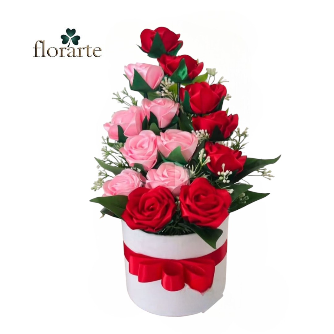 g (14) Box Cilindro 14 Rosas - Imagen 1